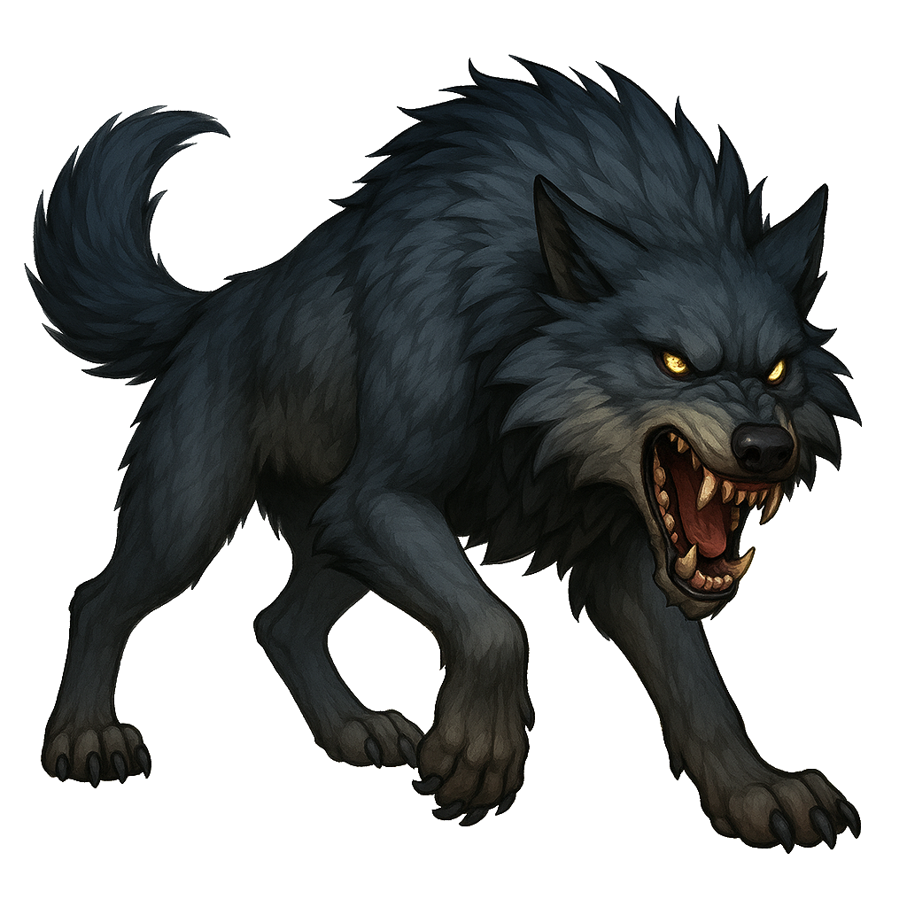 Black Fenrir - Dark-coated wolf creature