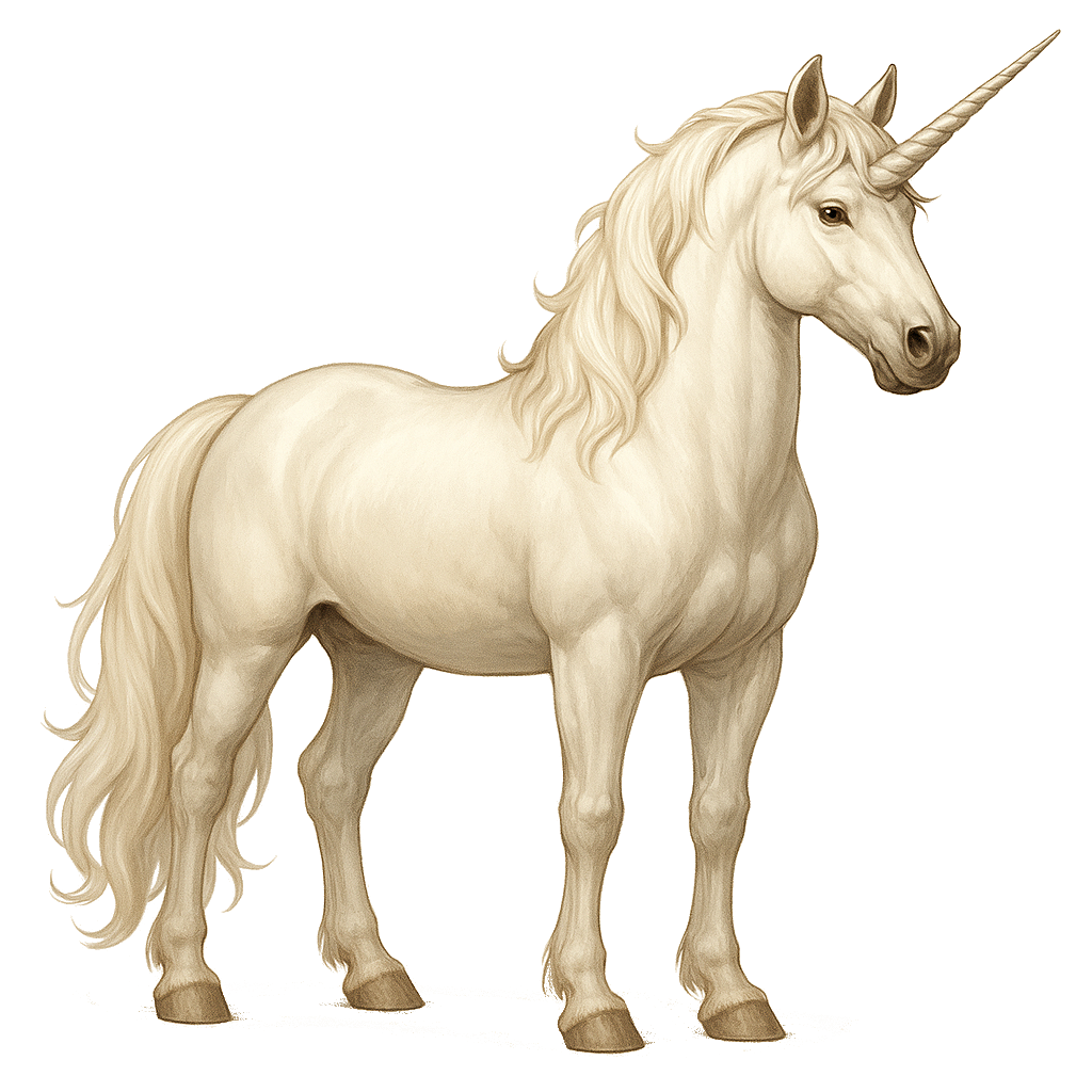 Unicorn - Mystical white stallion with horn