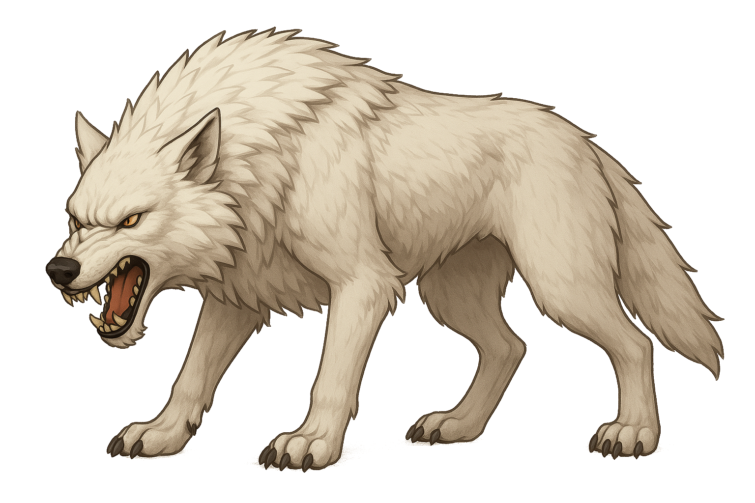 White Fenrir - Snow-adapted wolf creature